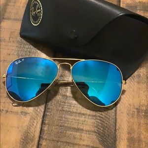 Ray-Ban RB3025 Aviator Polarized Sunglasses w/case